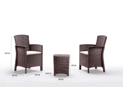 Set salotto da esterno Armin, 100% Made in Italy,<Dmora Discount