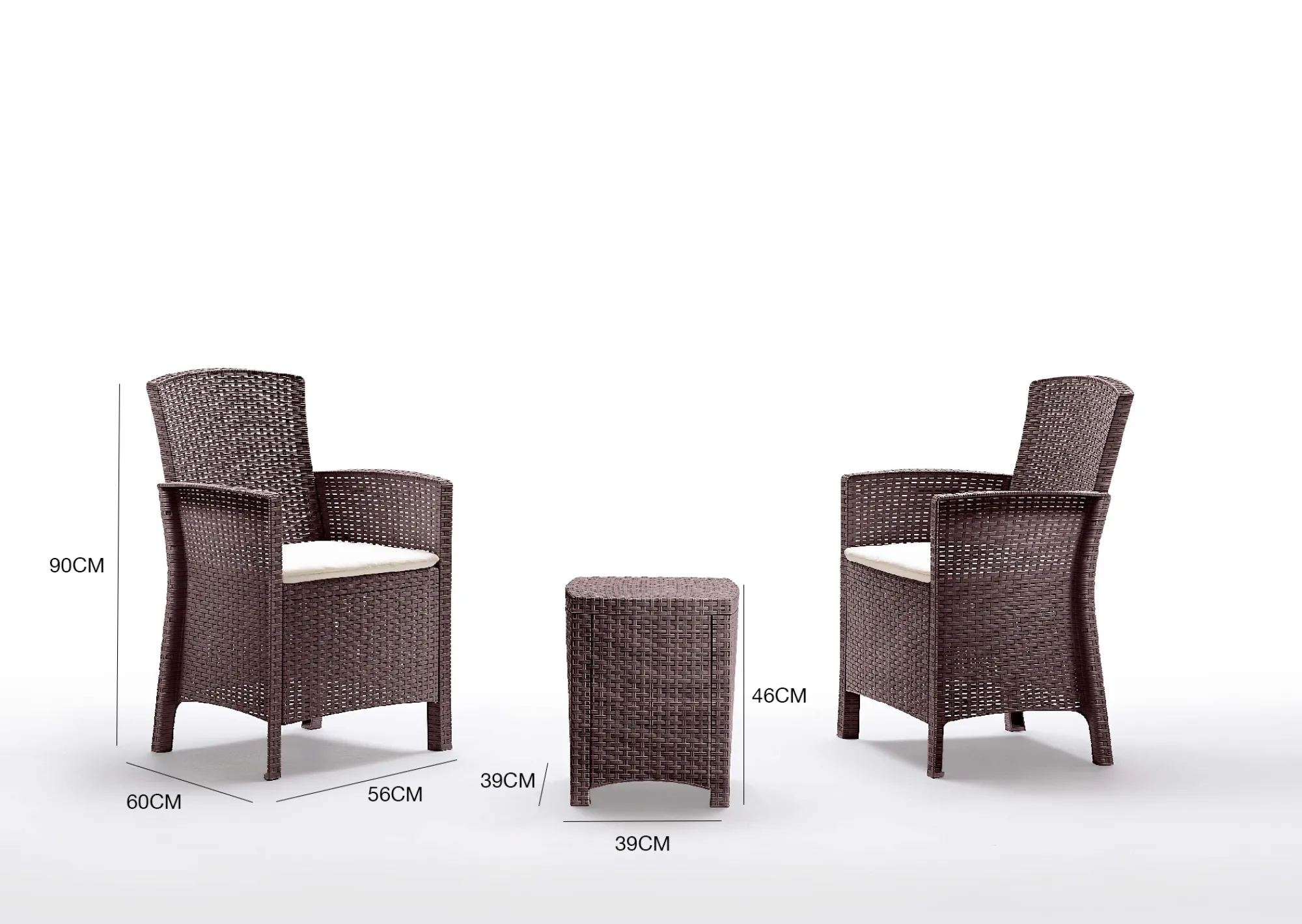 Set salotto da esterno Armin, 100% Made in Italy,<Dmora Discount