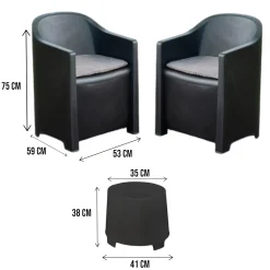 Set salotto da esterno Artax, 100% Made in Italy,<Dmora Sale