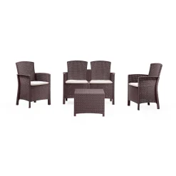 Set salotto da esterno Asiak, 100% Made in Italy,<Dmora Cheap