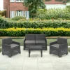 Set salotto da esterno Atrito, 100% Made in Italy,<Dmora Discount