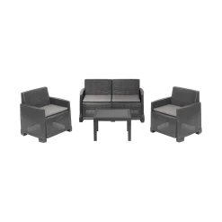 Set salotto da esterno Atrito, 100% Made in Italy,<Dmora Discount