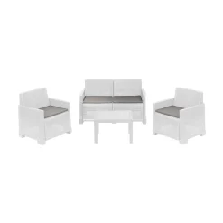 Set salotto da esterno Atrito, 100% Made in Italy,<Dmora Discount