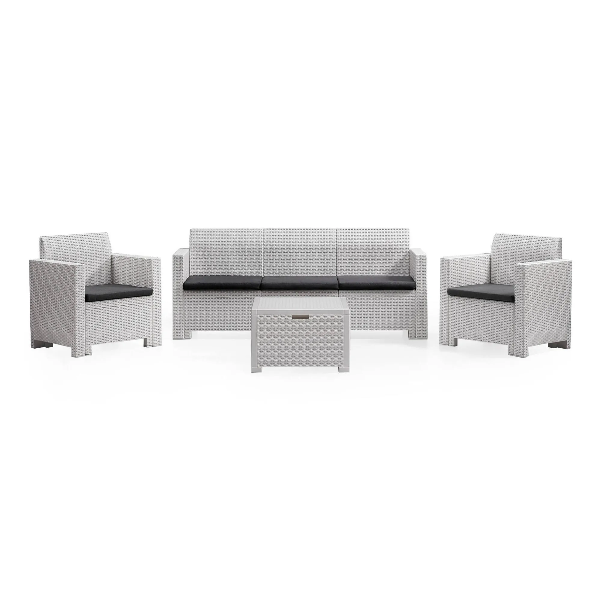 Set salotto da esterno Dmuh, 100% Made in Italy,<Dmora Online