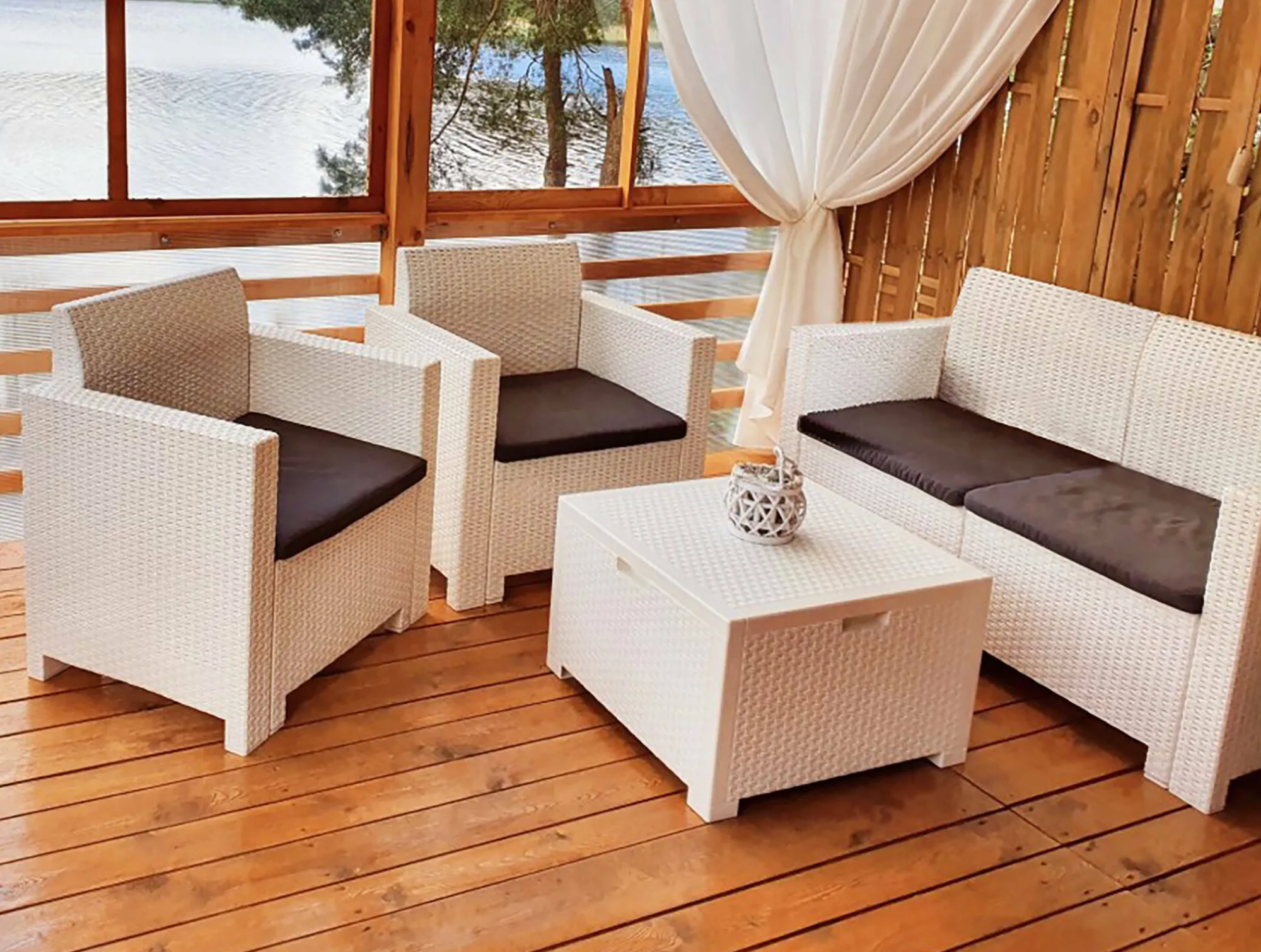 Set salotto da esterno Gazania, 100% Made in Italy,<Dmora Flash Sale