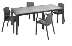 Set tavolo e sedie Arret, 100% Made in Italy,<Dmora Cheap