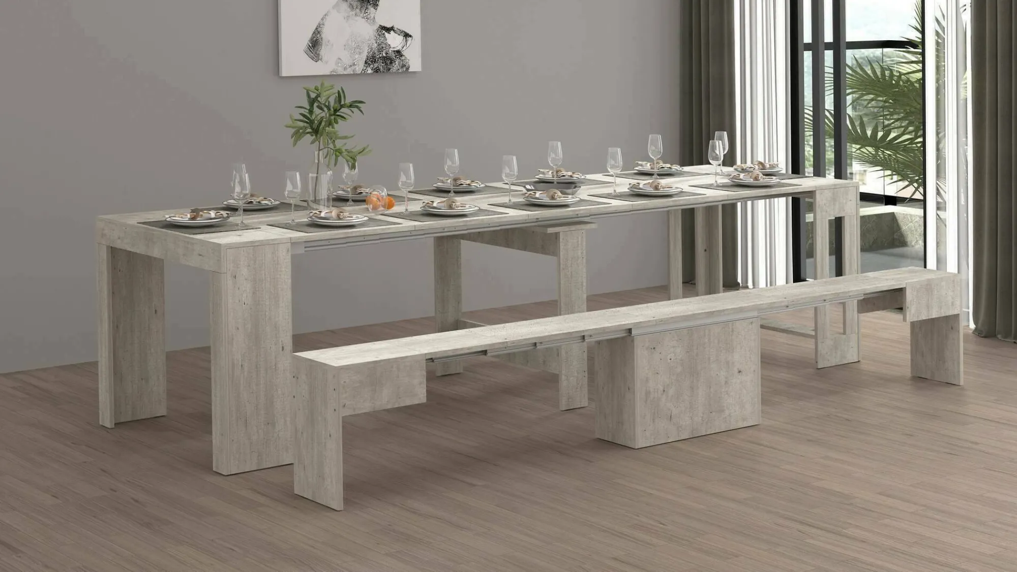 Set tavolo e sedie Badesi, 66x25h45 cm,<Dmora Best
