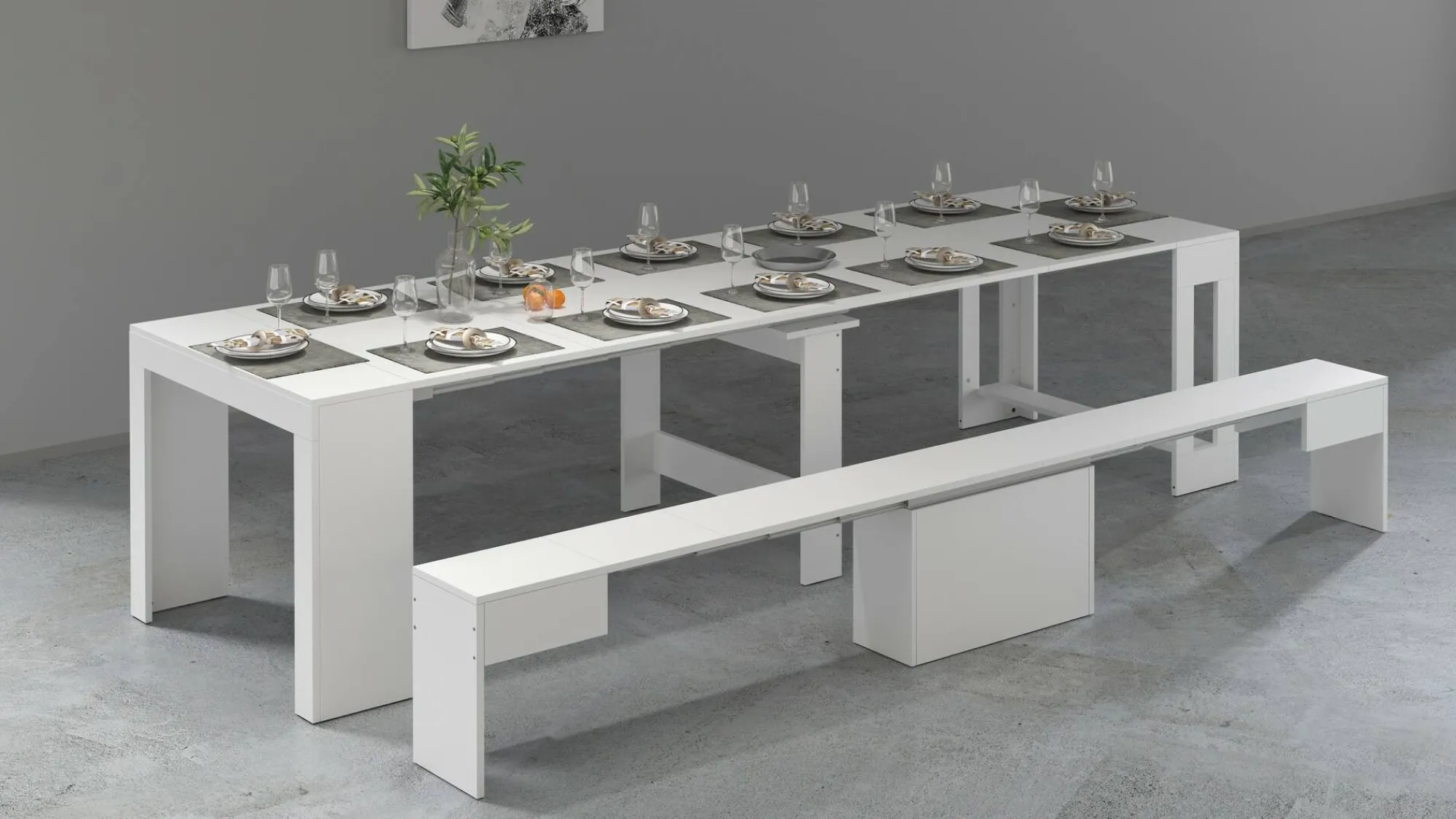 Set tavolo e sedie Dardizzon, 66x25h45 cm,<Dmora Cheap