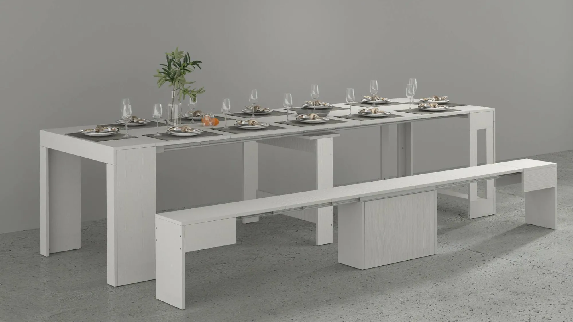 Set tavolo e sedie Dardizzon, 66x25h45 cm,<Dmora Cheap