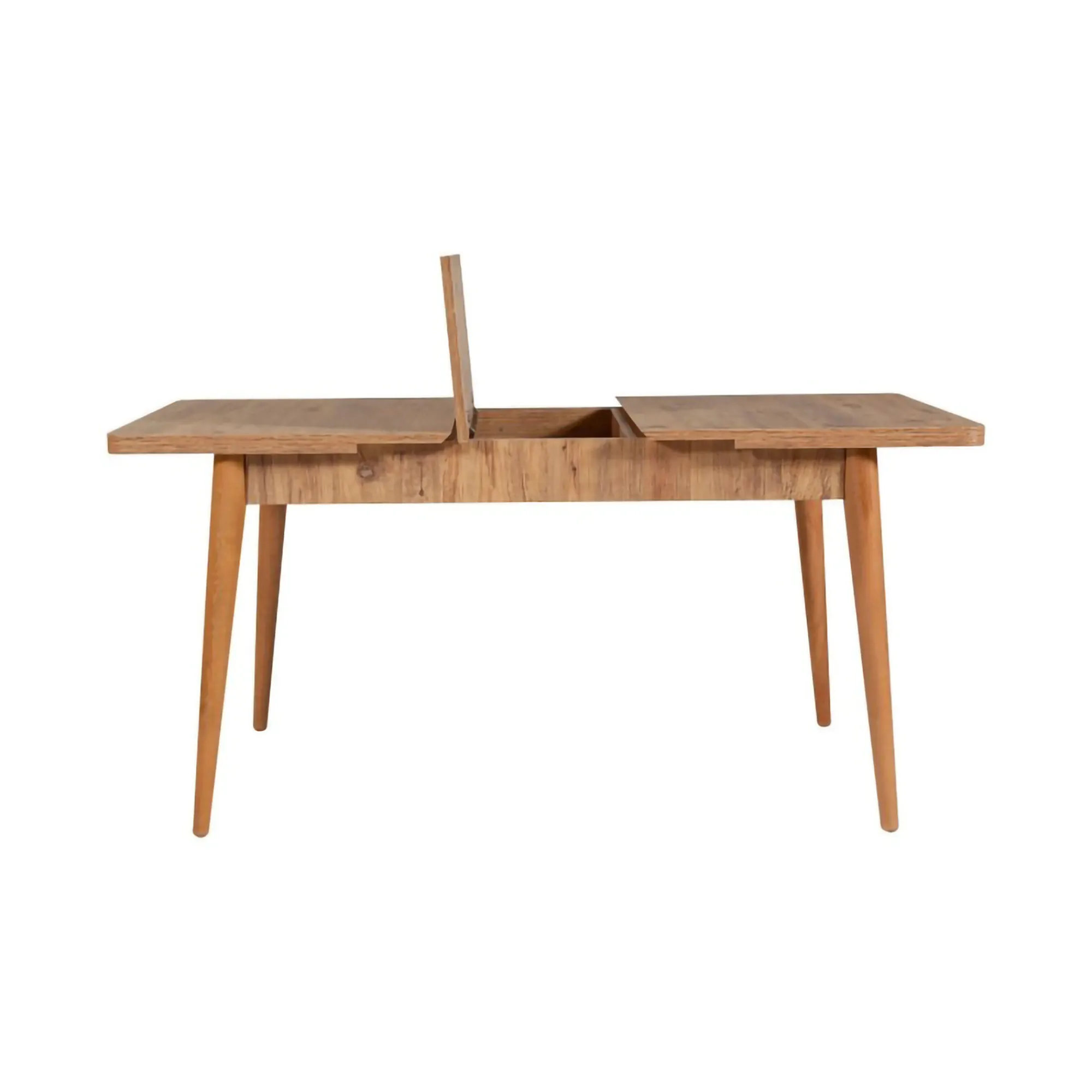 Set tavolo e sedie Dquagliat, Quercia e Cemento<Dmora Cheap