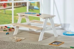 Set tavolo e sedie Norden, Set per la sala da pranzo, Composizione tavolo e sedie, Kit salotto salvaspazio, 90x50 h82 cm,<Dmora Online