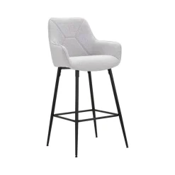 Sgabello Moore, 55x55 h109 cm, Nero e Grigio<Dmora Store