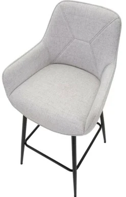 Sgabello Moore, 55x55 h109 cm, Nero e Grigio<Dmora Store