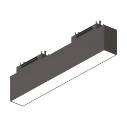 Sistema luce binario ARCA WIDE 25W 3000K BK, 61 x 4 x h7 cm,<Dmora Hot