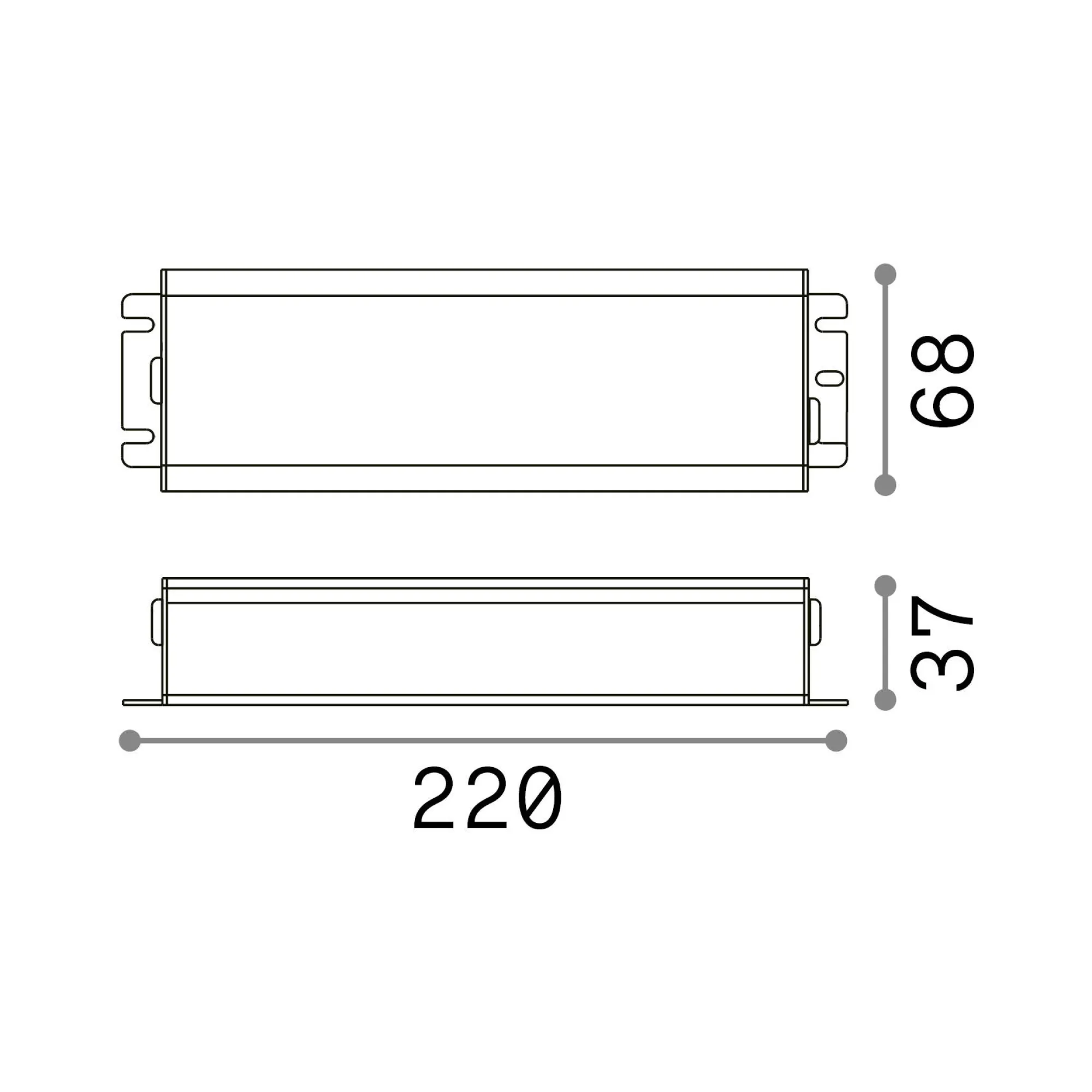 Sistema luce binario ARCA EGO DRIVER ON-OFF 100W 48Vdc, 22 x 7 x h4 cm,<Dmora Online
