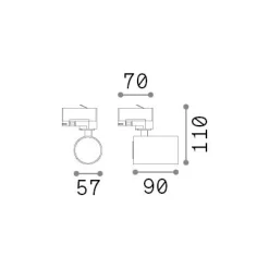 Sistema luce binario BYTE TRACK , 6 x 7 x h11 cm,<Dmora Shop