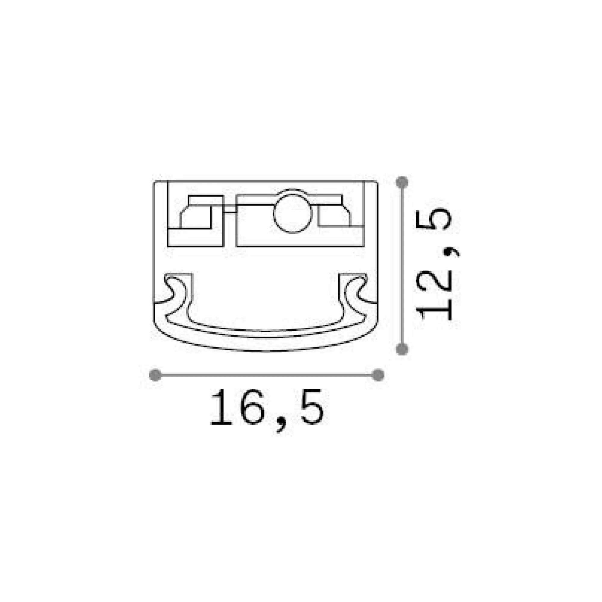 Sistema luce binario CHEF PROFILE D26, 26 x 2 x h1 cm,<Dmora Store