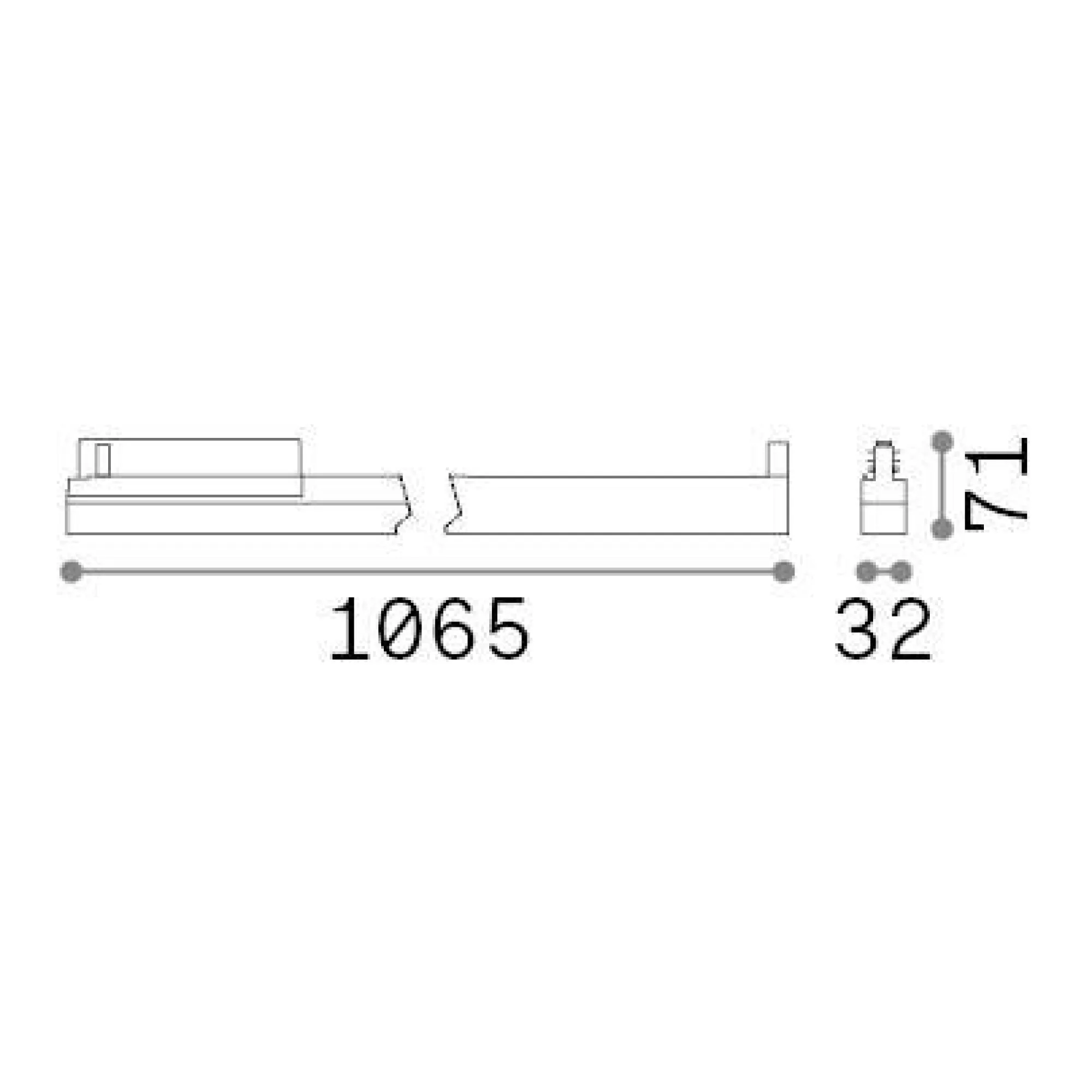 Sistema luce binario DISPLAY ACCENT D1065 4000K BK, 107 x 3 x h7 cm,<Dmora Store