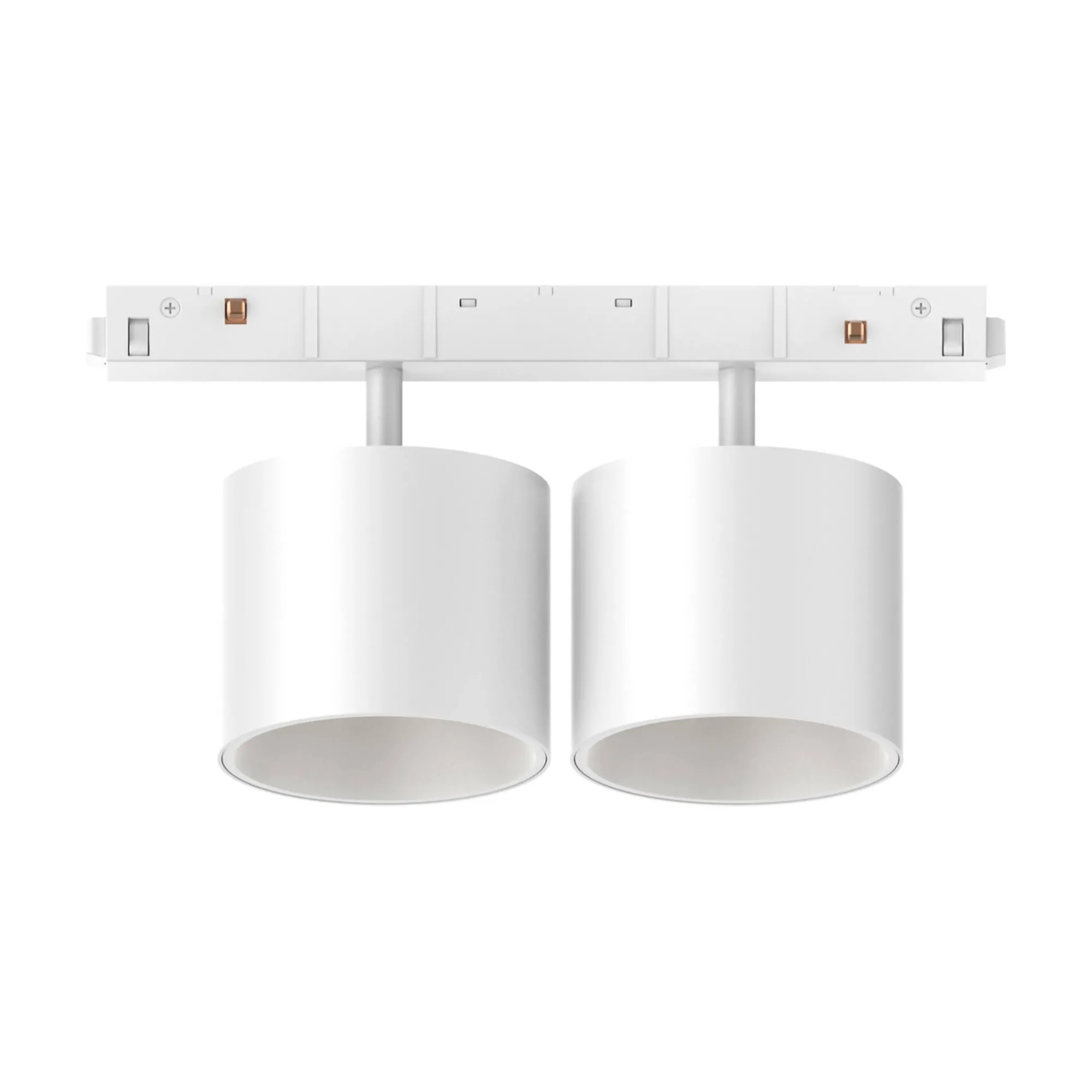Sistema luce binario EGO TRACK DOUBLE BIG 20W 3000K ON-OFF WH, 19 x 7 x h11 cm,<Dmora Hot