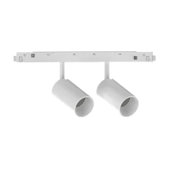 Sistema luce binario EGO TRACK DOUBLE 16W 3000K DALI WH, 19 x 4 x h13 cm,<Dmora Cheap