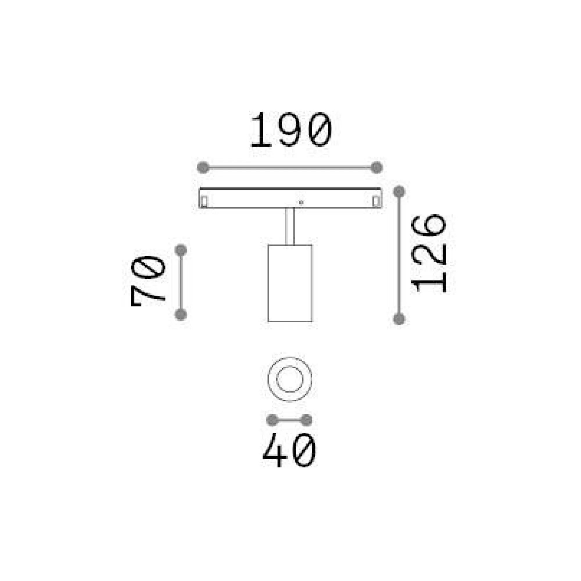 Sistema luce binario EGO TRACK SINGLE 08W 3000K ON-OFF WH, 19 x 4 x h13 cm,<Dmora Hot