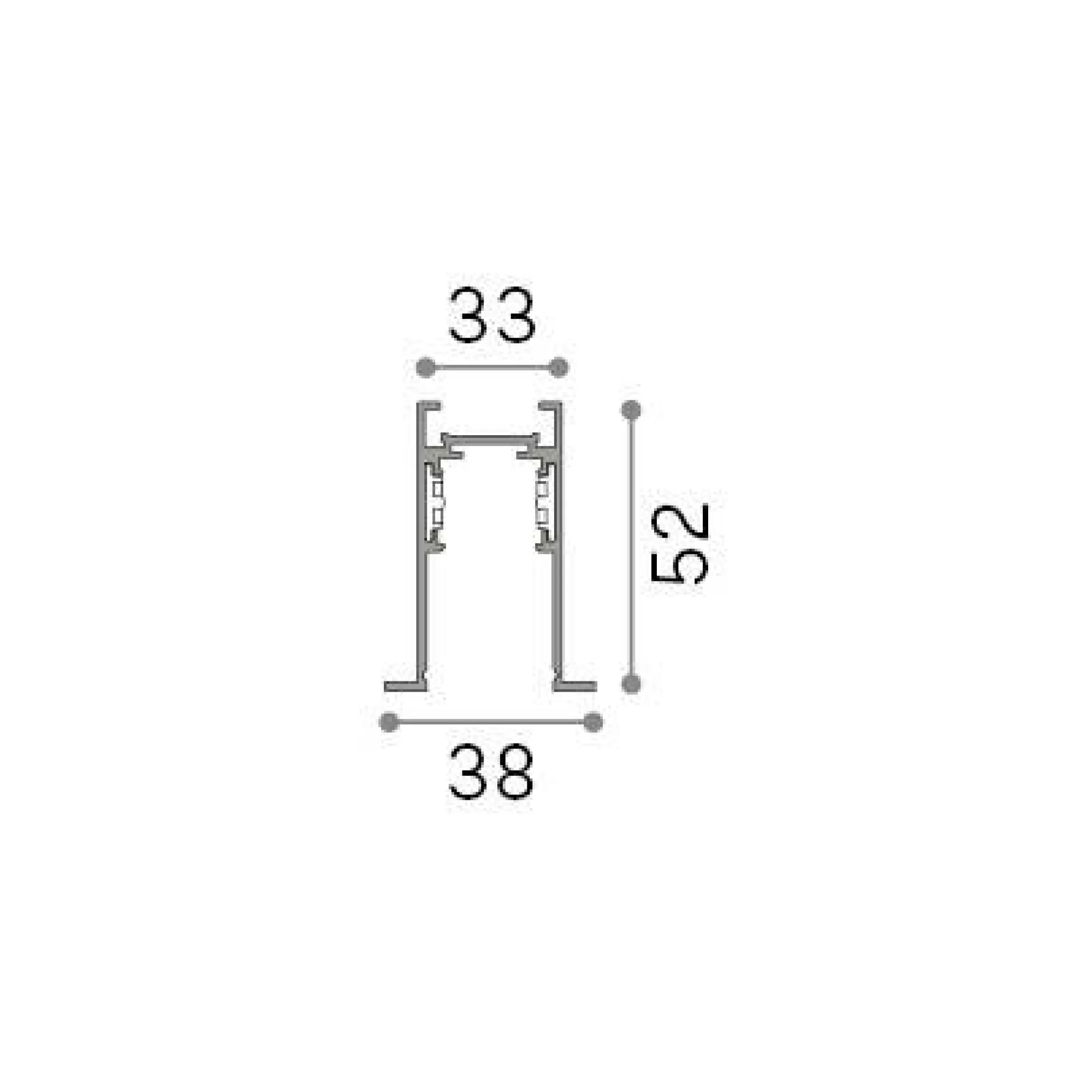 Sistema luce binario EGO PROFILE RECESSED TRIM 2000 mm BK, 200 x 4 x h5 cm,<Dmora Sale