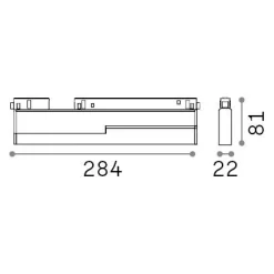 Sistema luce binario EGO FLEXIBLE WIDE 07W 3000K DALI WH, 28 x 2 x h8 cm,<Dmora Cheap