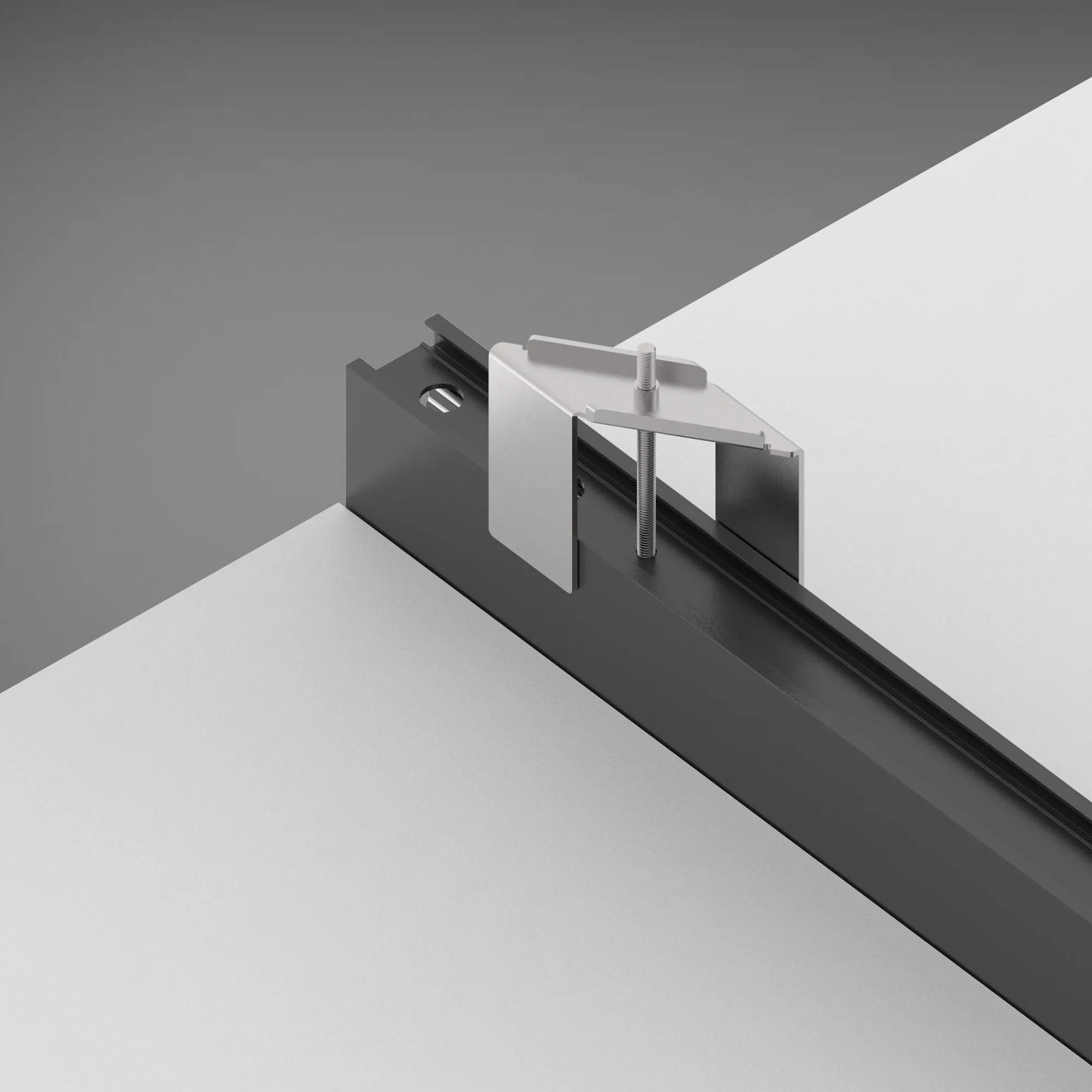 Sistema luce binario EGO PROFILE RECESSED TRIM 2000 mm BK, 200 x 4 x h5 cm,<Dmora Sale