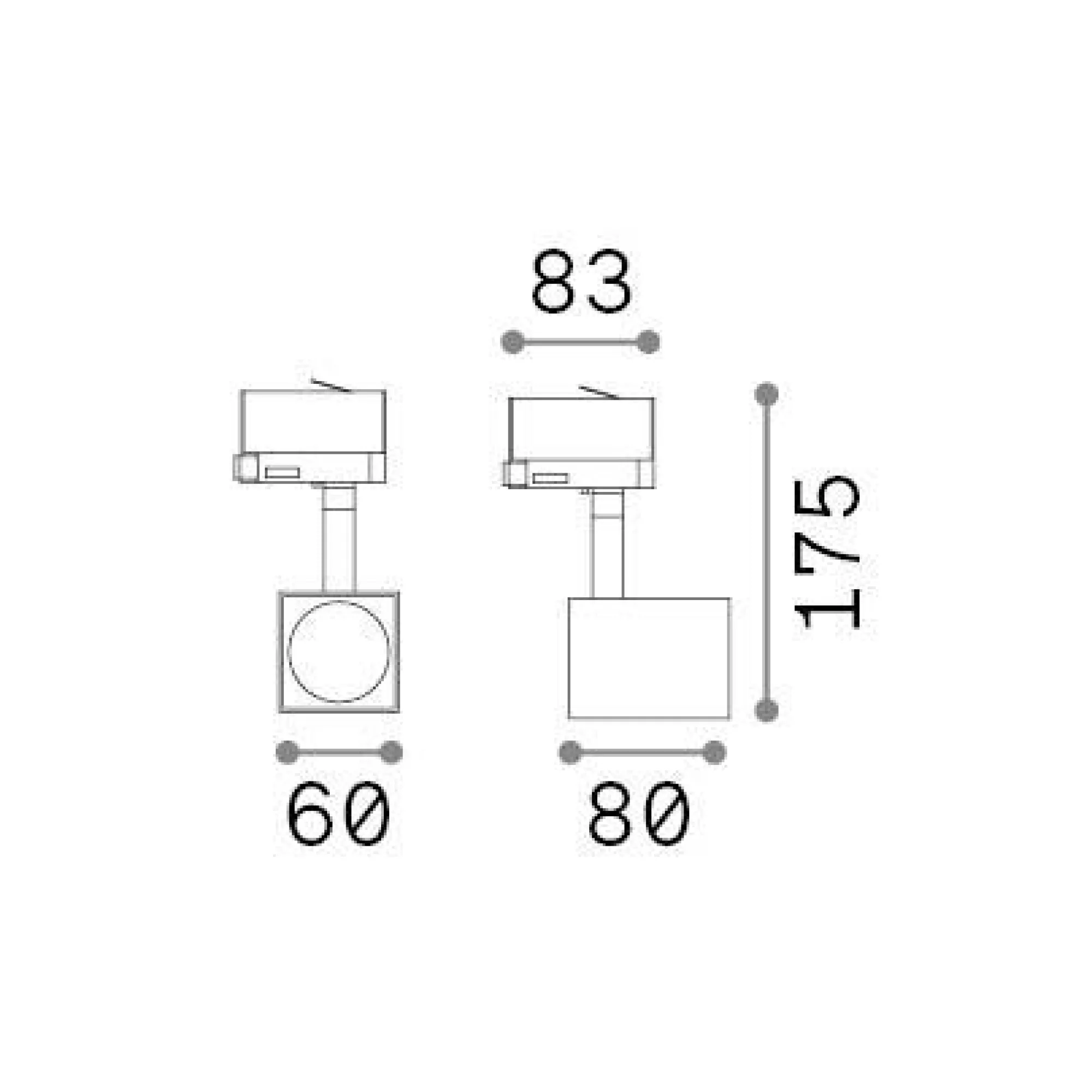 Sistema luce binario MOUSE TRACK , 8 x 6 x h18 cm,<Dmora Cheap