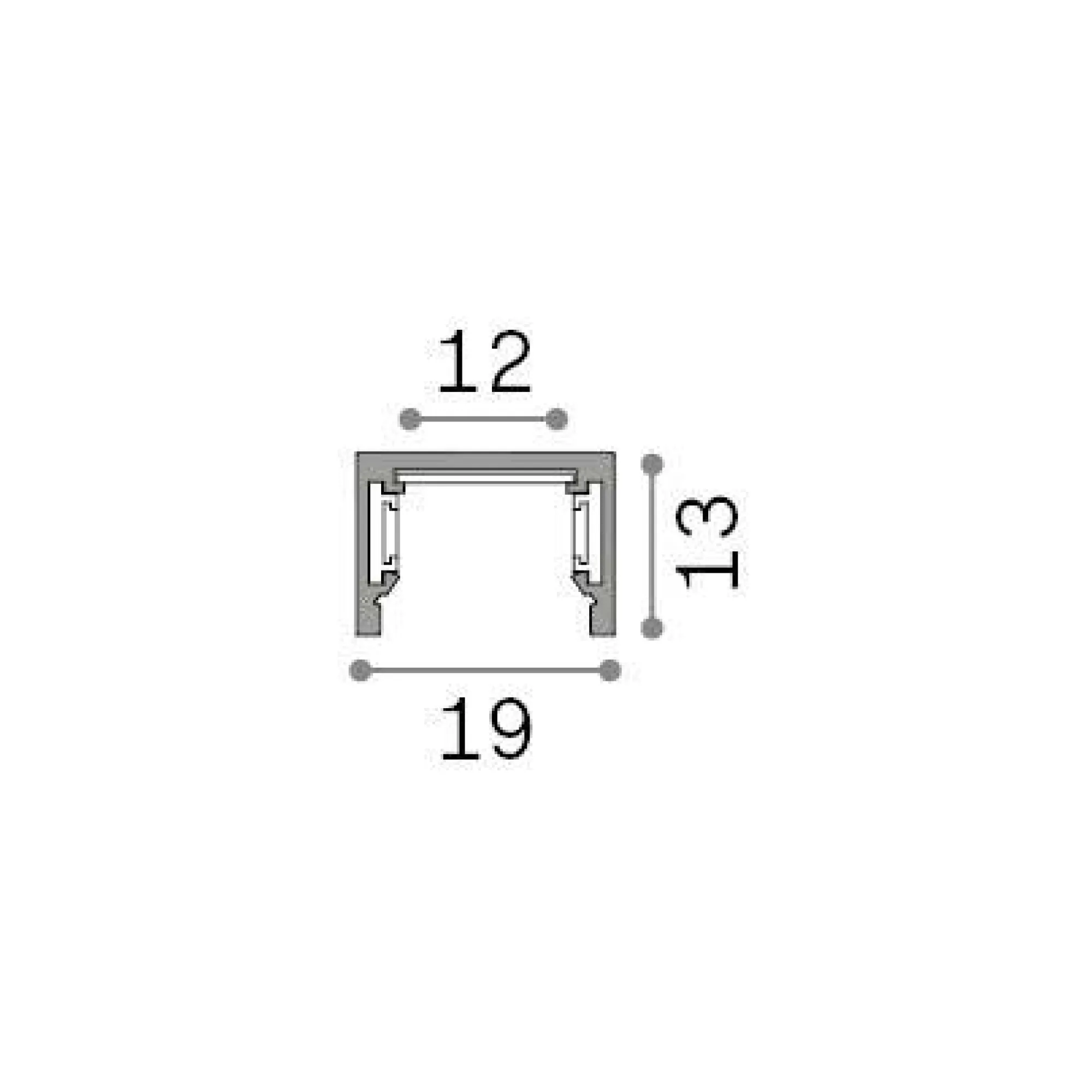 Sistema luce binario STICK PROFILE SURFACE 1000 mm , 100 x 2 x h1 cm,<Dmora Hot