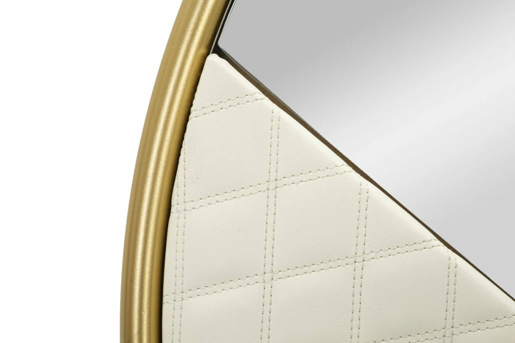 Specchio Bozzole, 80x3 h80 cm, Bianco e Oro<Dmora Fashion