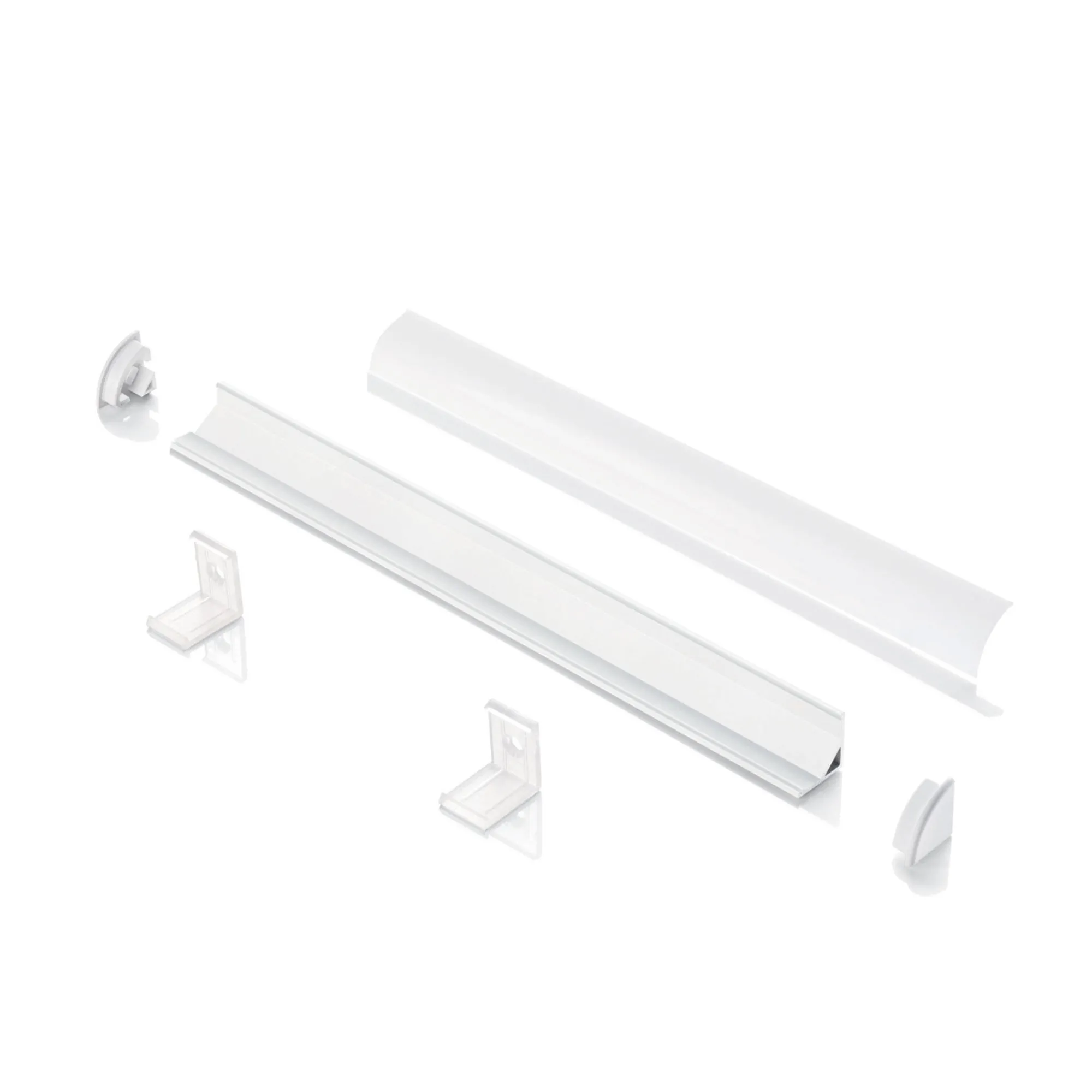 Striscia Led SLOT ANG TONDO D16xD16 3000 mm WH, 300 x 2 x h2 cm,<Dmora Cheap