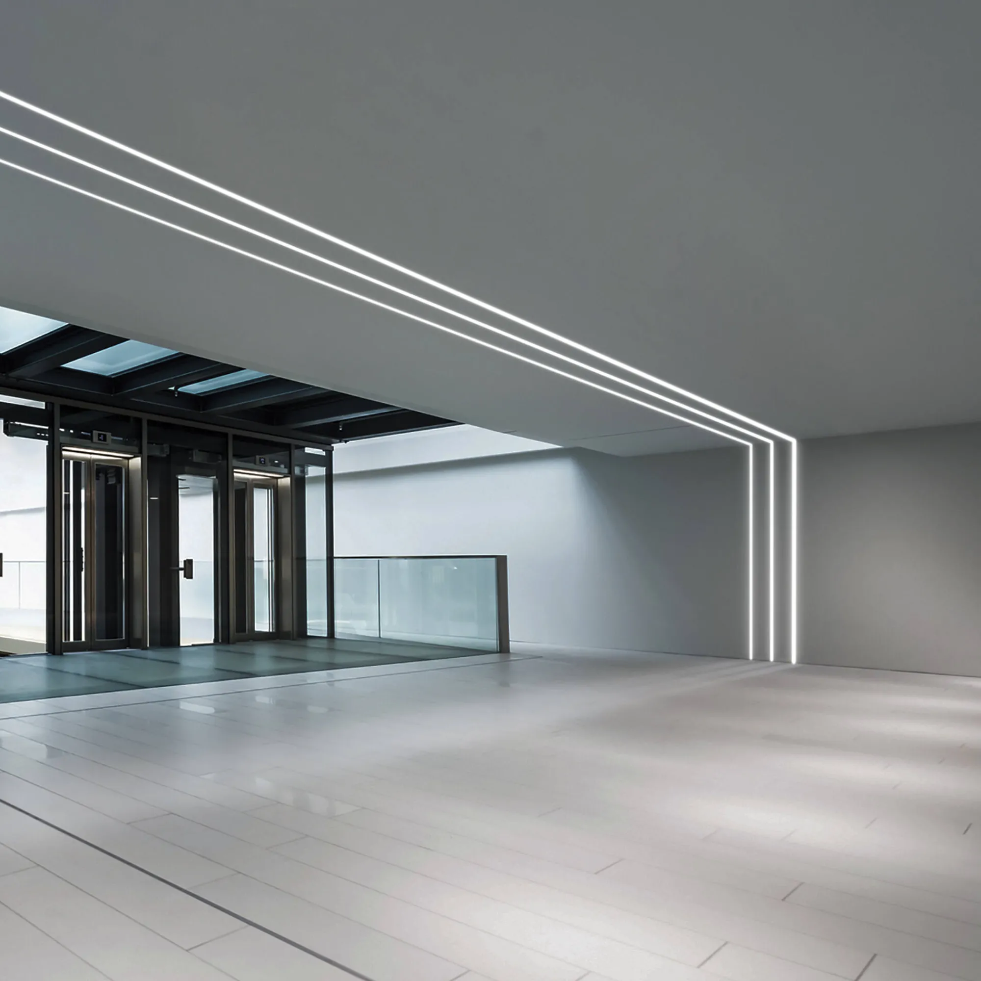 Striscia Led SLOT REC TRIMLESS D46xD20 3000 mm WH, 300 x 5 x h2 cm,<Dmora Best