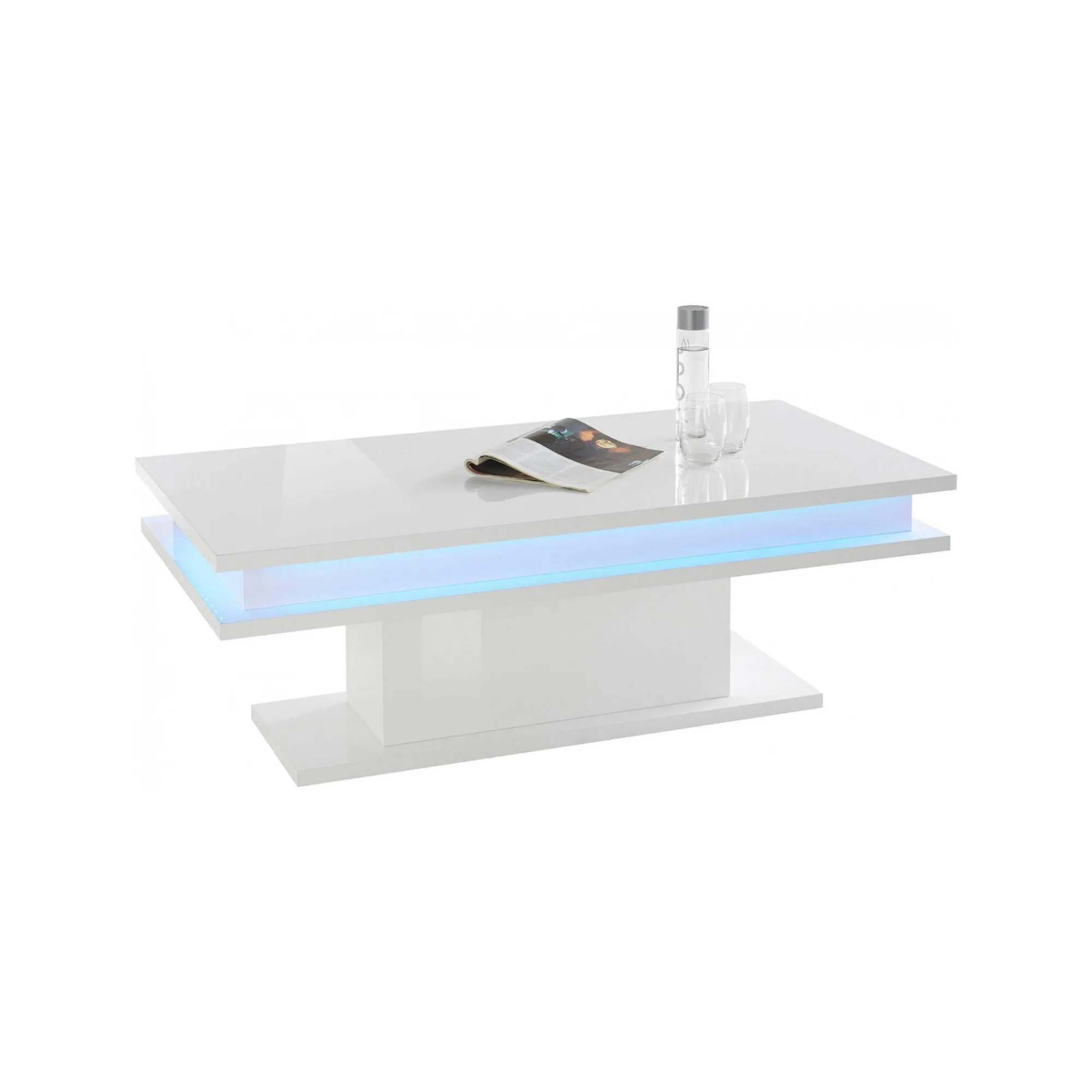 Tavolino da salotto Aboronzi, cm 100x55h42, con luce LED<Dmora Sale