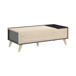 Tavolino da salotto Alexius, 99x60h41 cm, Antracite e Rovere<Dmora Cheap