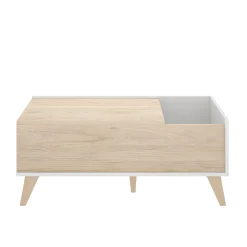 Tavolino da salotto Alexius, 99x60h41 cm, Rovere e Bianco<Dmora Store