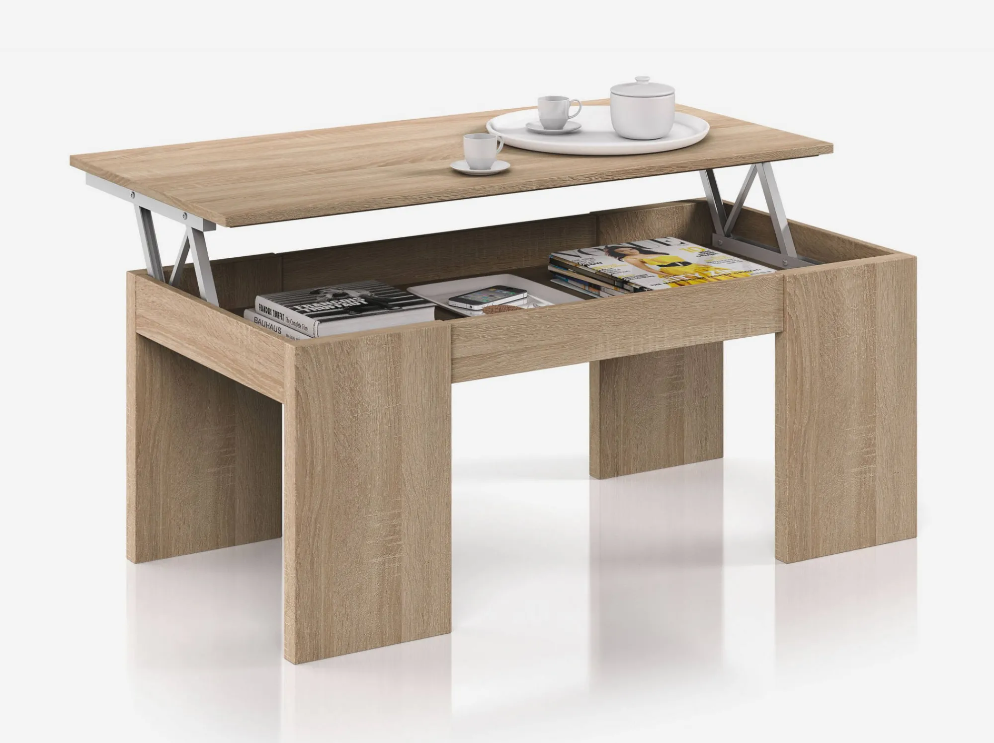 Tavolino da salotto Almo, 100x50h43/84 cm,<Dmora Best Sale