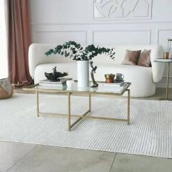 Tavolino da salotto Anna, 94x64h35 cm,<Dmora Store
