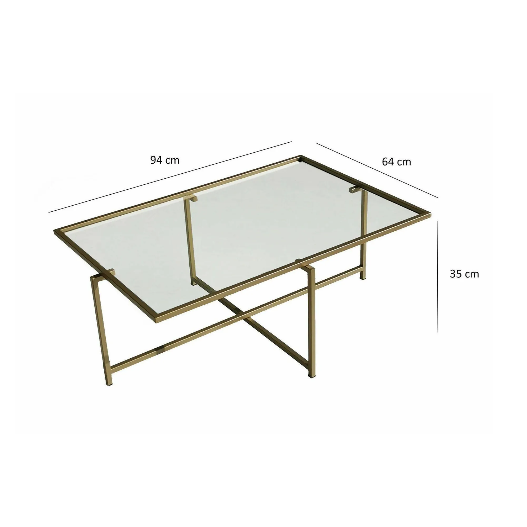 Tavolino da salotto Anna, 94x64h35 cm,<Dmora Store