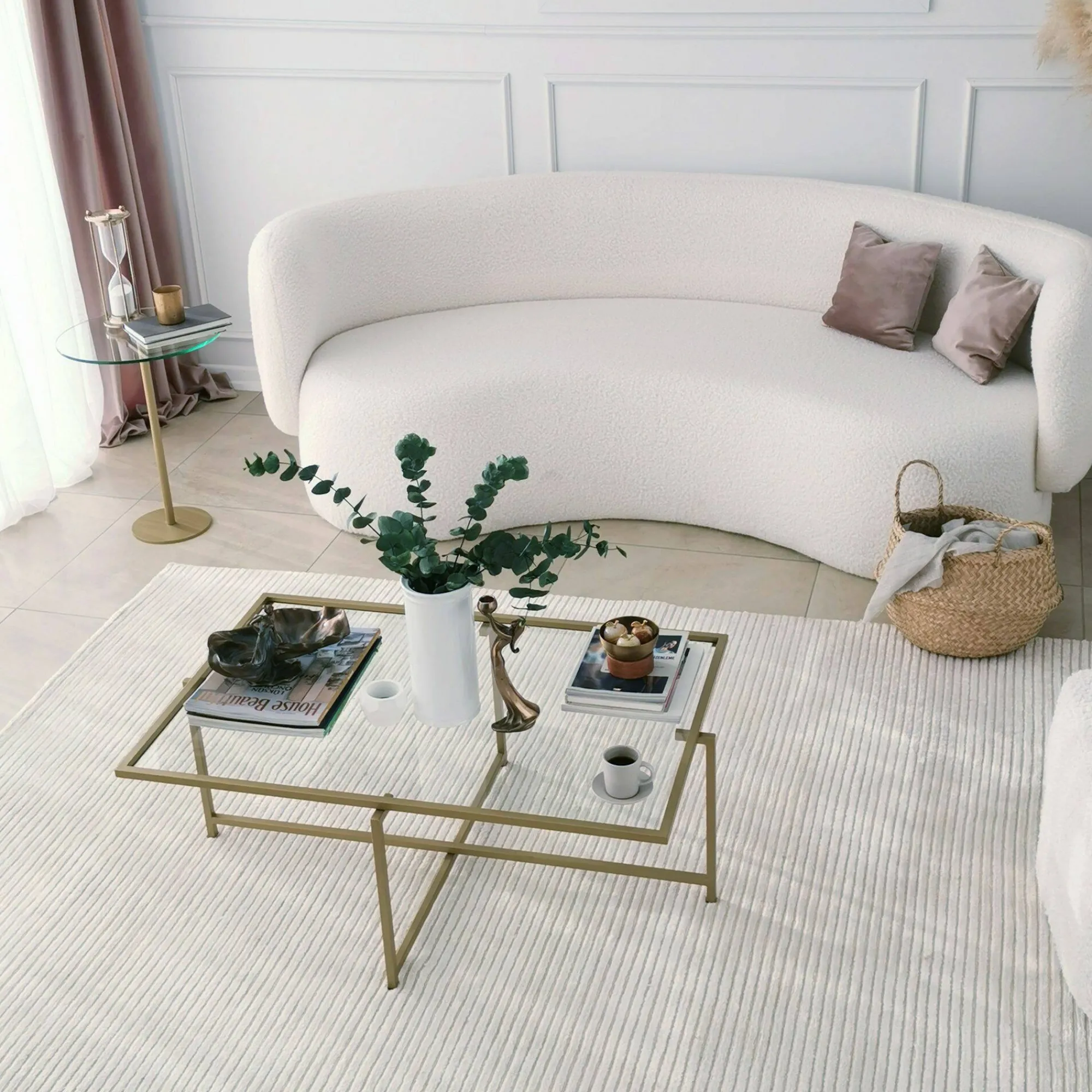 Tavolino da salotto Anna, 94x64h35 cm,<Dmora Store