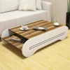 Tavolino da salotto Anz, 120x64h30 cm, Noce e Bianco<Dmora Outlet