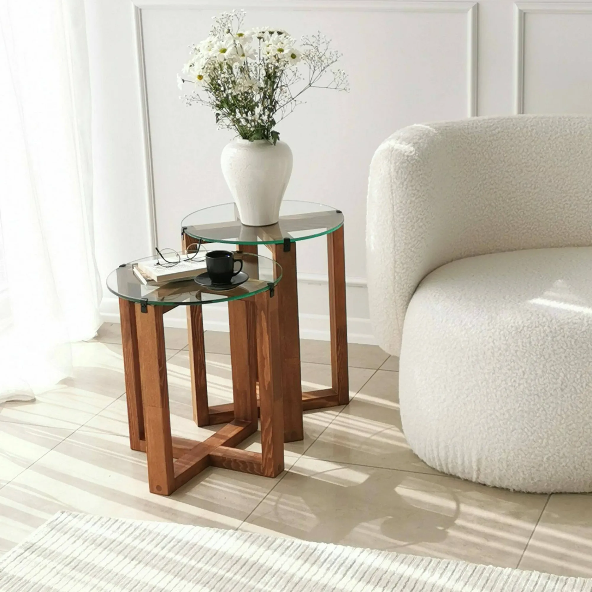 Tavolino da salotto Arzana, 40x40h50 cm,<Dmora Discount