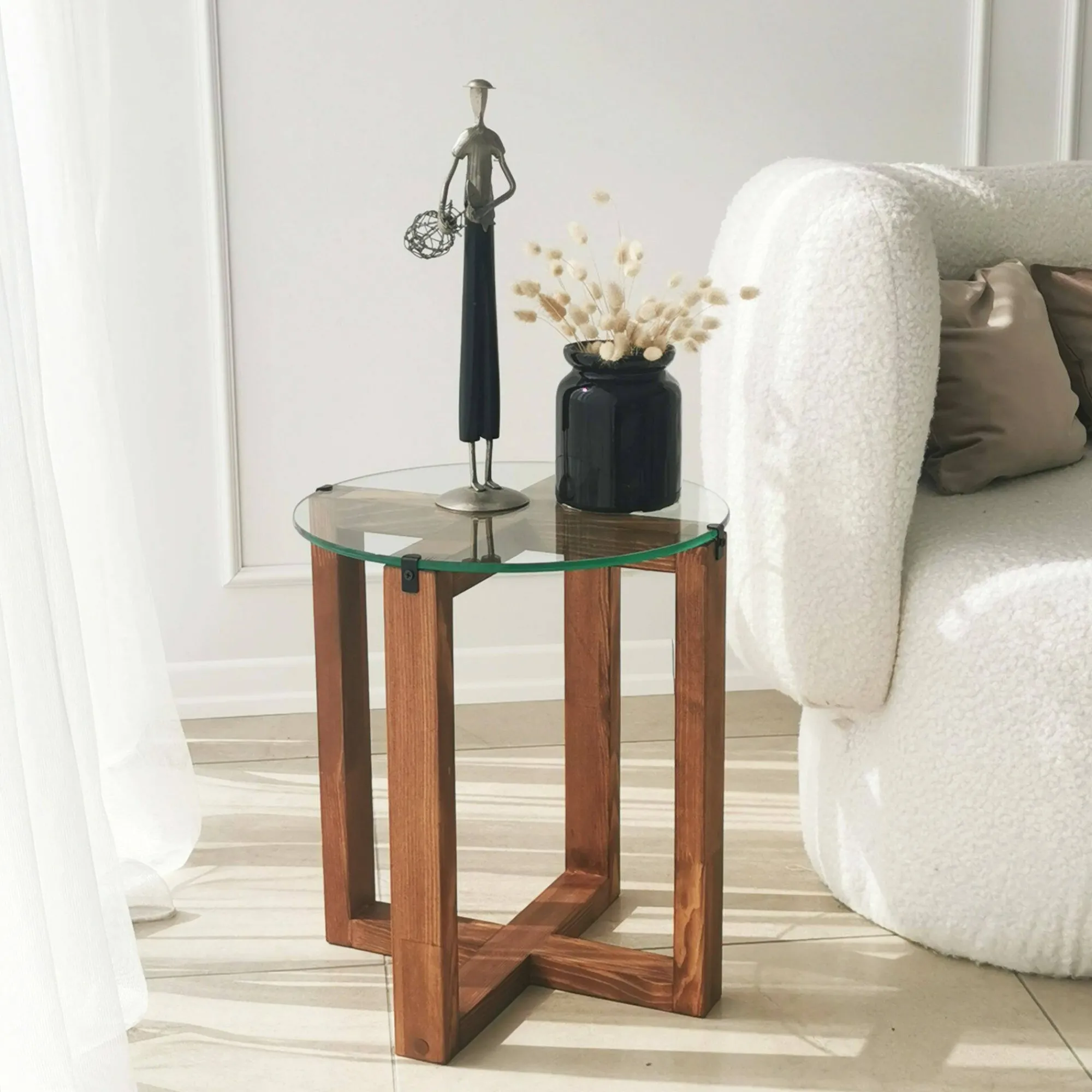 Tavolino da salotto Arzana, 40x40h50 cm,<Dmora Discount