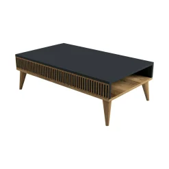 Tavolino da salotto Atrani, 105x60h35 cm, Noce e Antracite<Dmora New