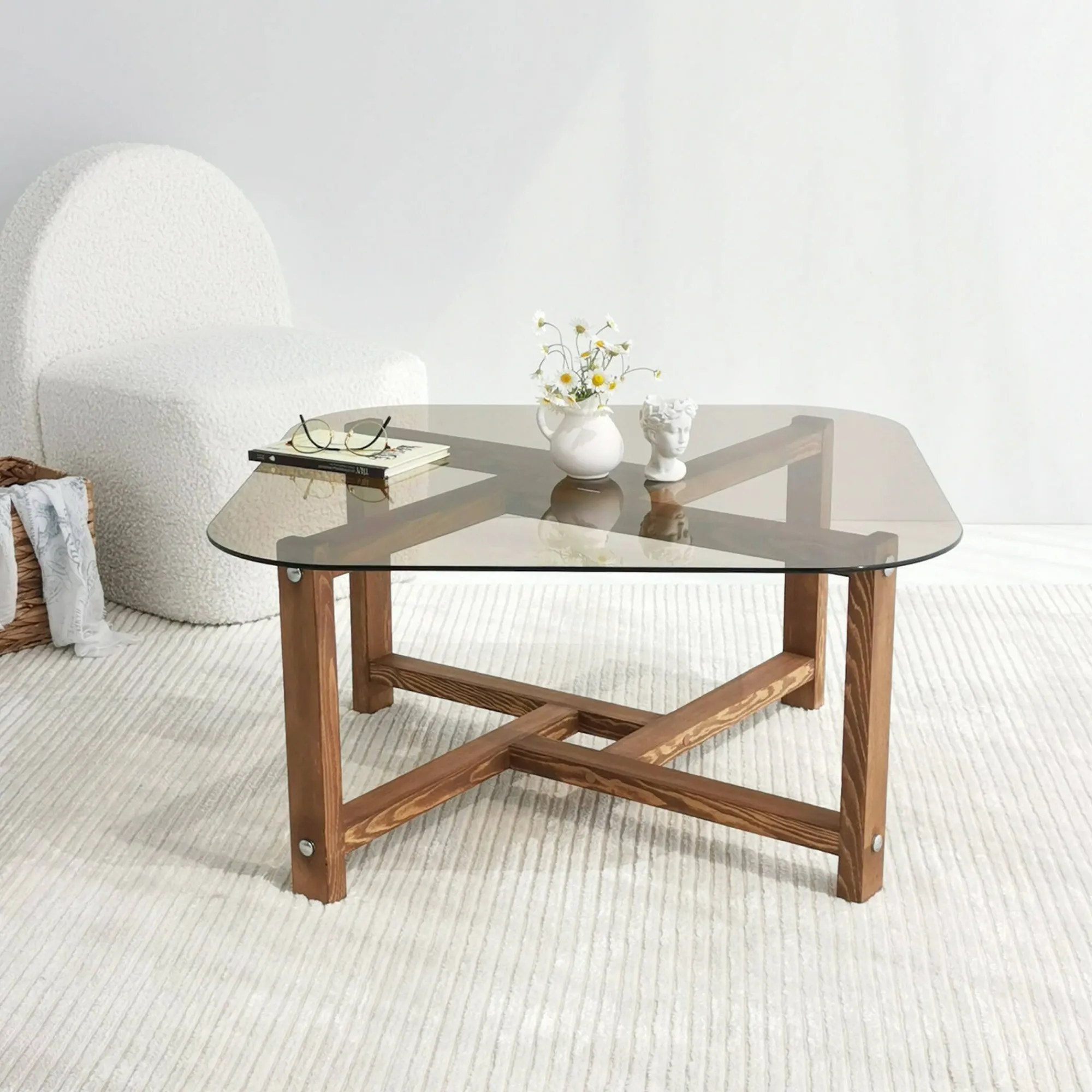 Tavolino da salotto Aurano, 80x80h40 cm,<Dmora Fashion