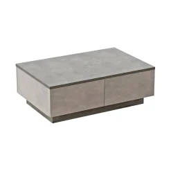 Tavolino da salotto Ay, 90x60h32 cm, Argento e Antracite<Dmora Best