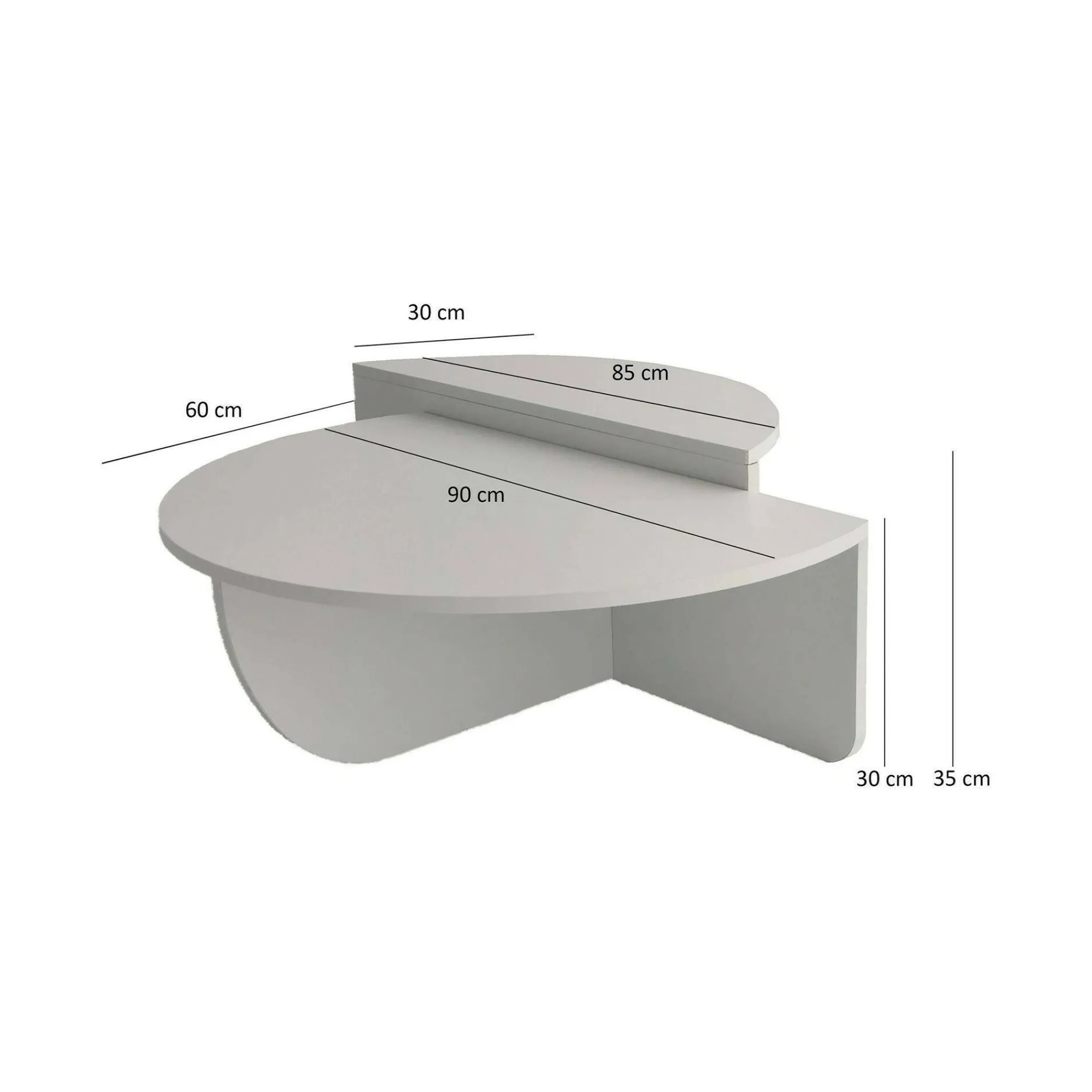 Tavolino da salotto Azim, 90x90h35 cm,<Dmora Online