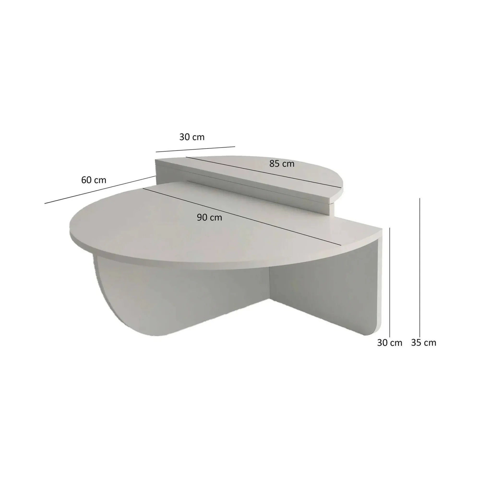 Tavolino da salotto Azim, 90x60h35 cm,<Dmora Best Sale