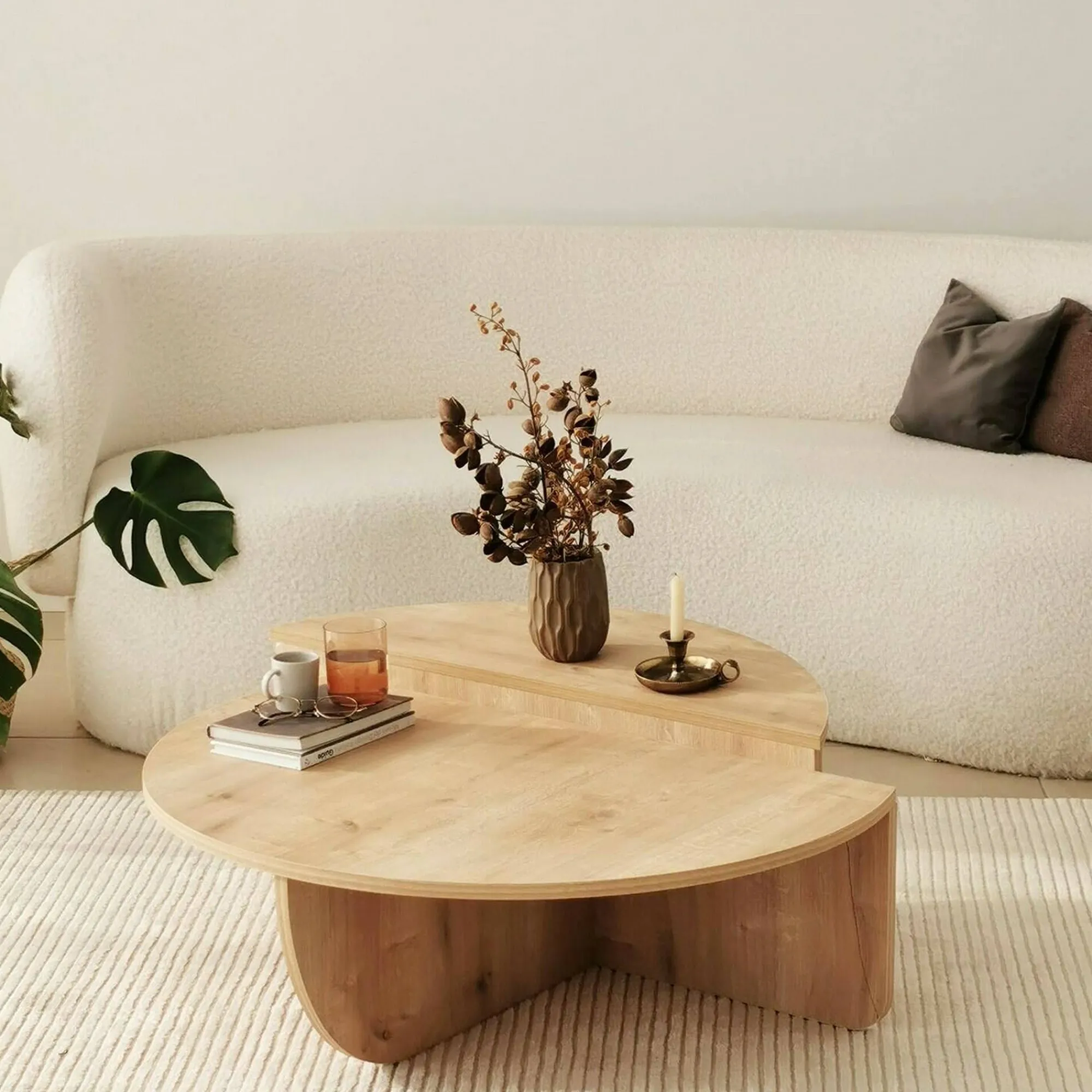 Tavolino da salotto Azim, 90x90h35 cm,<Dmora Best