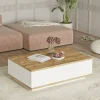 Tavolino da salotto Babila, 90x60h29 cm, Quercia e Bianco<Dmora Flash Sale